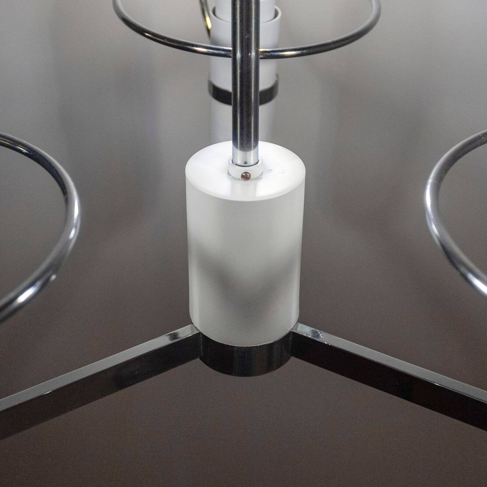 Lustre chromé Space Age, Italie, années 1970