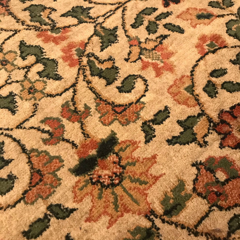 Pink and beige vintage carpet (198 x 286 cm)