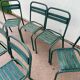 Set de 6 chaises métal tolix t1