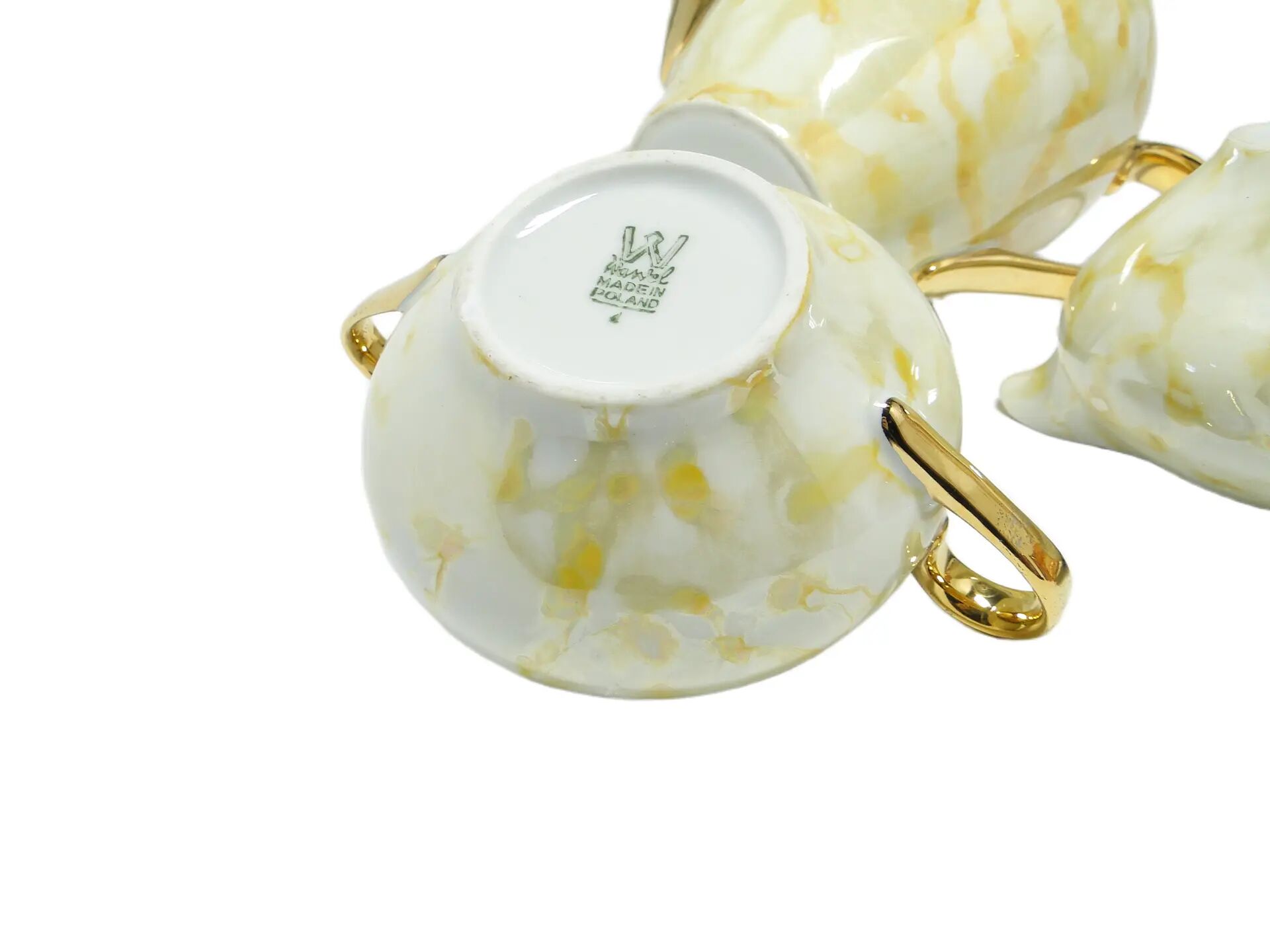 Ensemble de crémier et de sucrier Julita, modernisme, porcelaine, Wawel, Pologne, années 1970.