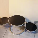 Round coffee table 3 extendable trays