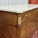 Louis XVI commode in mahogany with a marble top from the 1950s.
