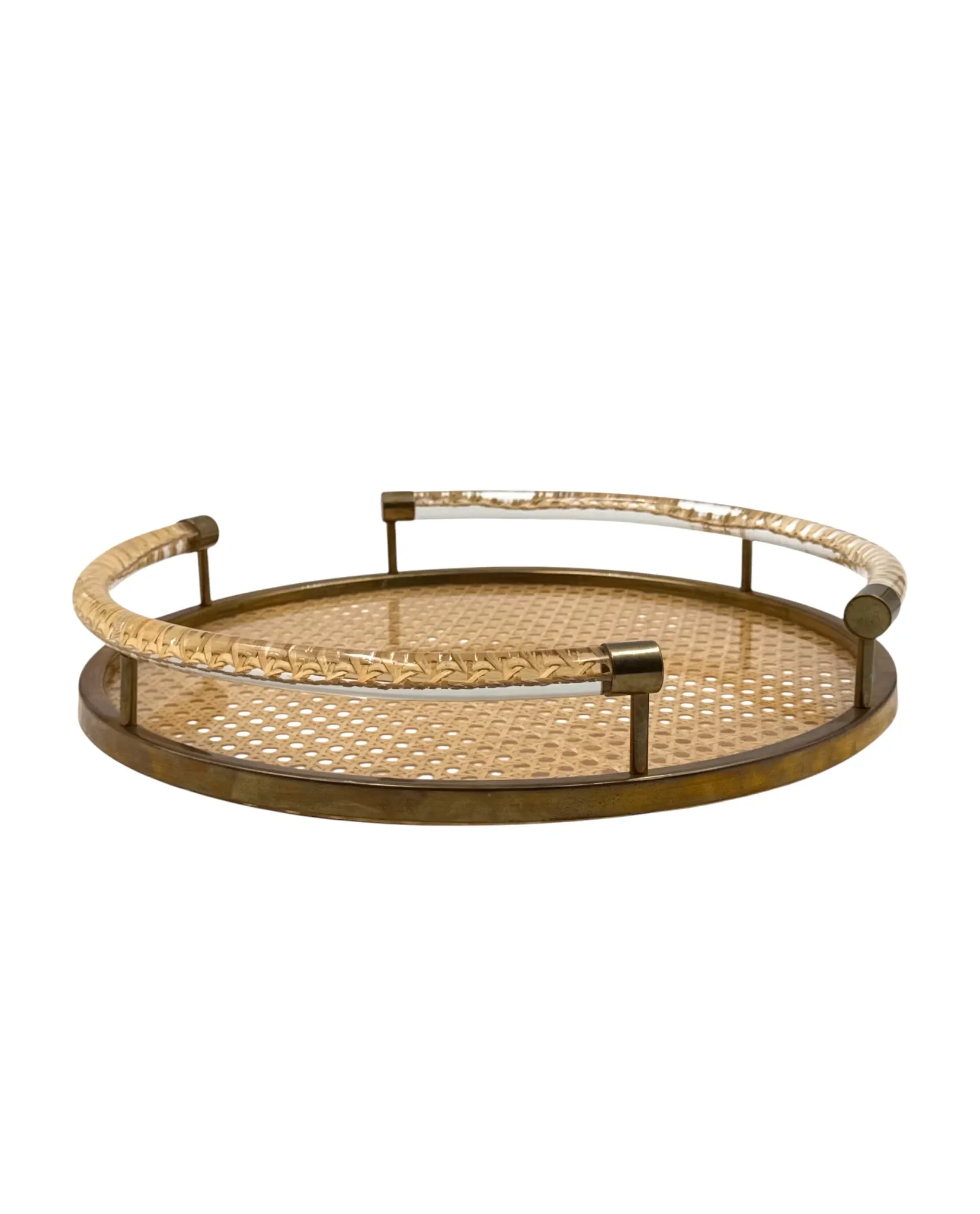 Hollywood regency luxury Vienna straw tray, Dior Home, France 1980
