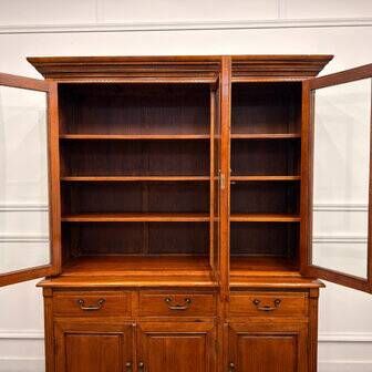 Classic English Eichholtz bookcase buffet cabinet