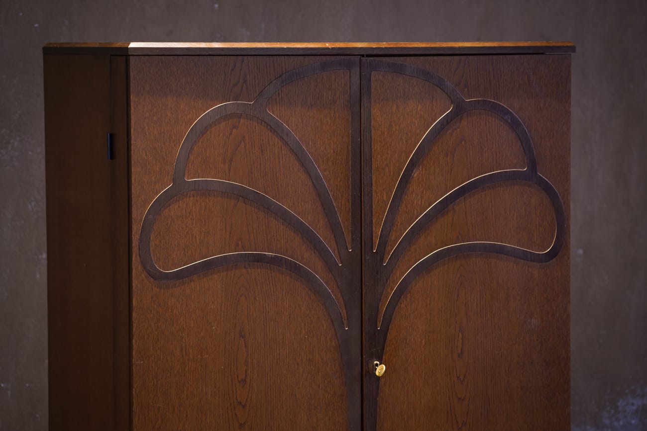 Vintage walnut bar/sideboard, Germany 1980s