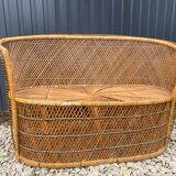 Banquette rotin