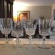 6 assorted crystal wine glasses