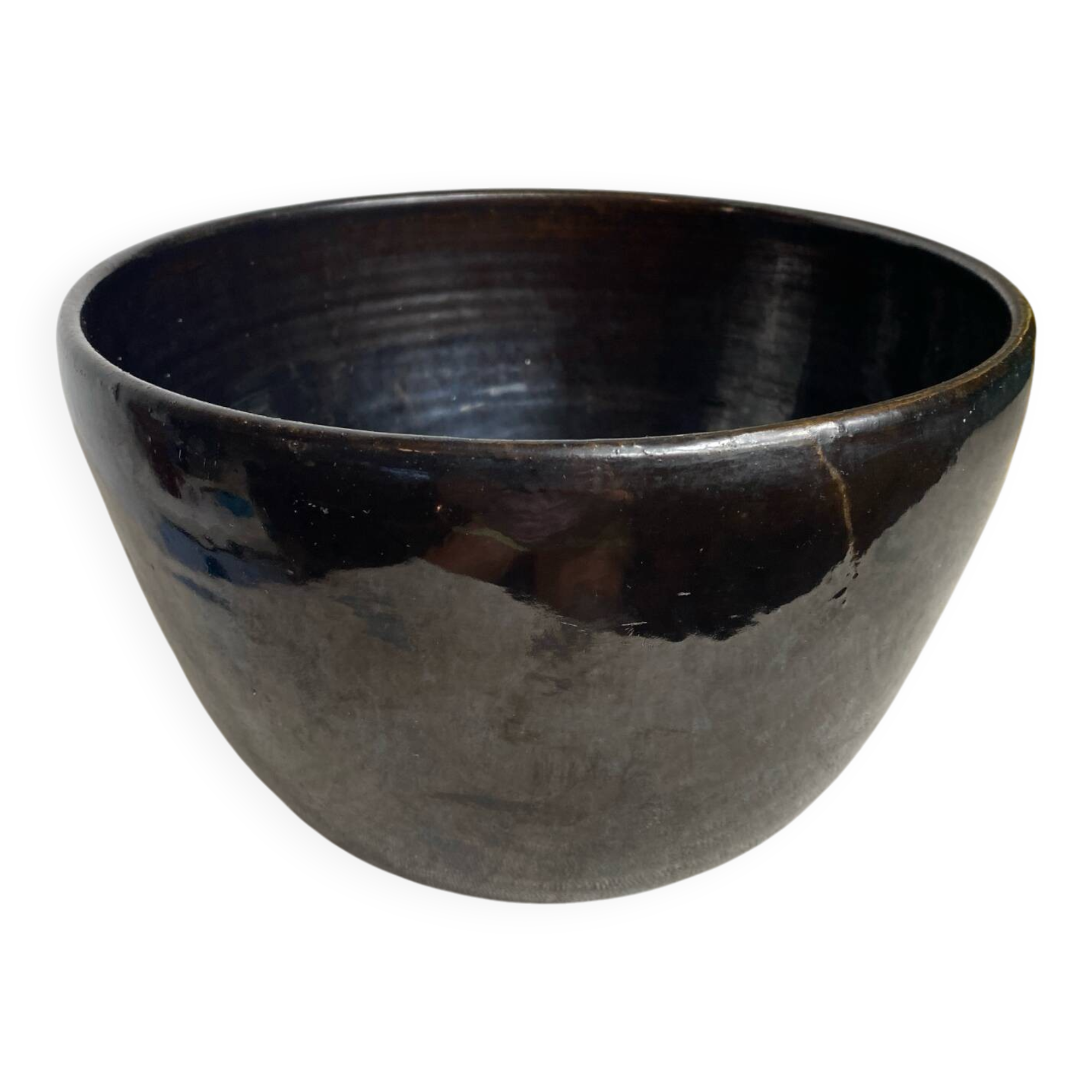 Glazed ceramic salad bowl