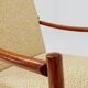 Mid-century modern design armchair green nebula bentwood 1960