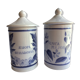 Pair of ceramic pharmacy pots