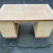 Bureau administratif extensible rénové en chêne du XIXème 130cm