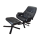Armchair Scandinavian lounge swivel and tilt and his ottoman Unico 1970 Denmark