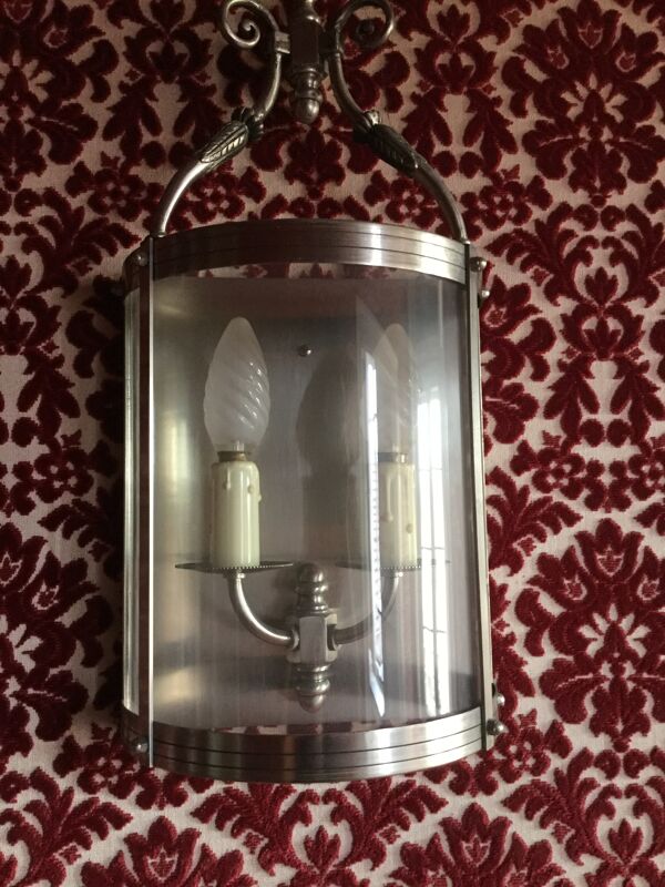 Applique en métal gris façon étain