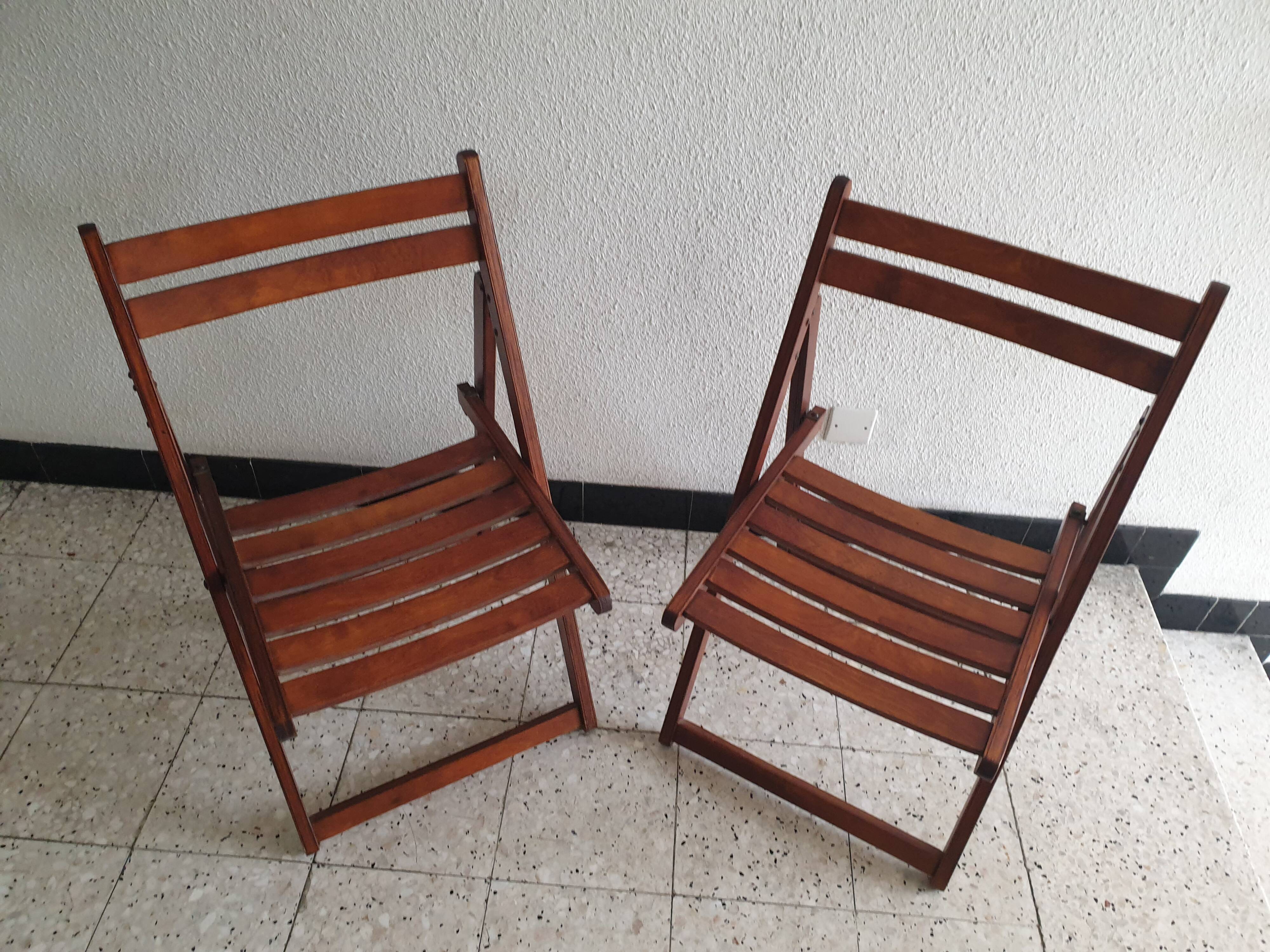 Paire de chaise vintage pliante otk numéro 26