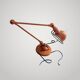 Jielde signal lamp si333 2 arms 30 cm orange base