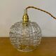 Baladeuse globe vintage en verre moulé