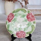 Vintage dessert plate with pink flowers