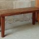 Brutalist oak bench 90 cm