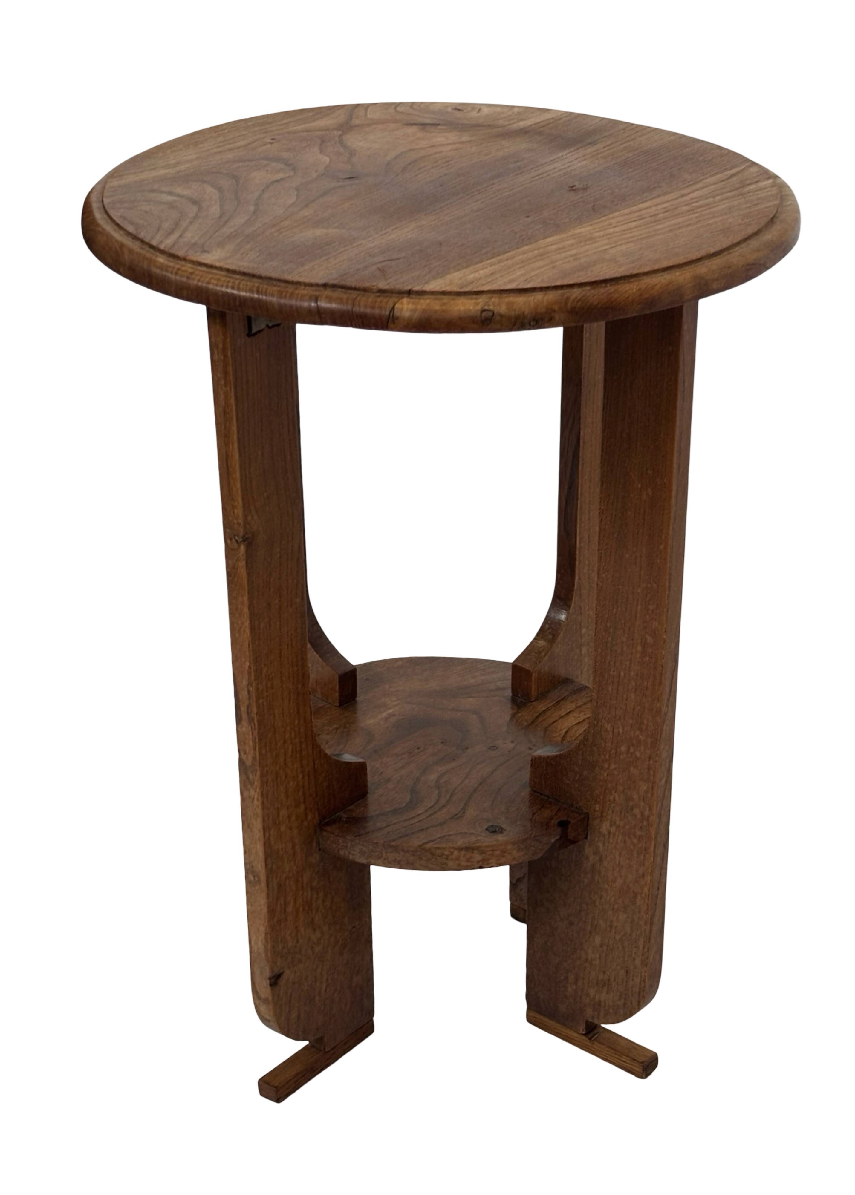 Table d'appoint Art Déco petite en chêne design minimaliste