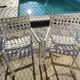 4 chaises & 2 fauteuils lounge tressés vintage triconfort, 1980 france