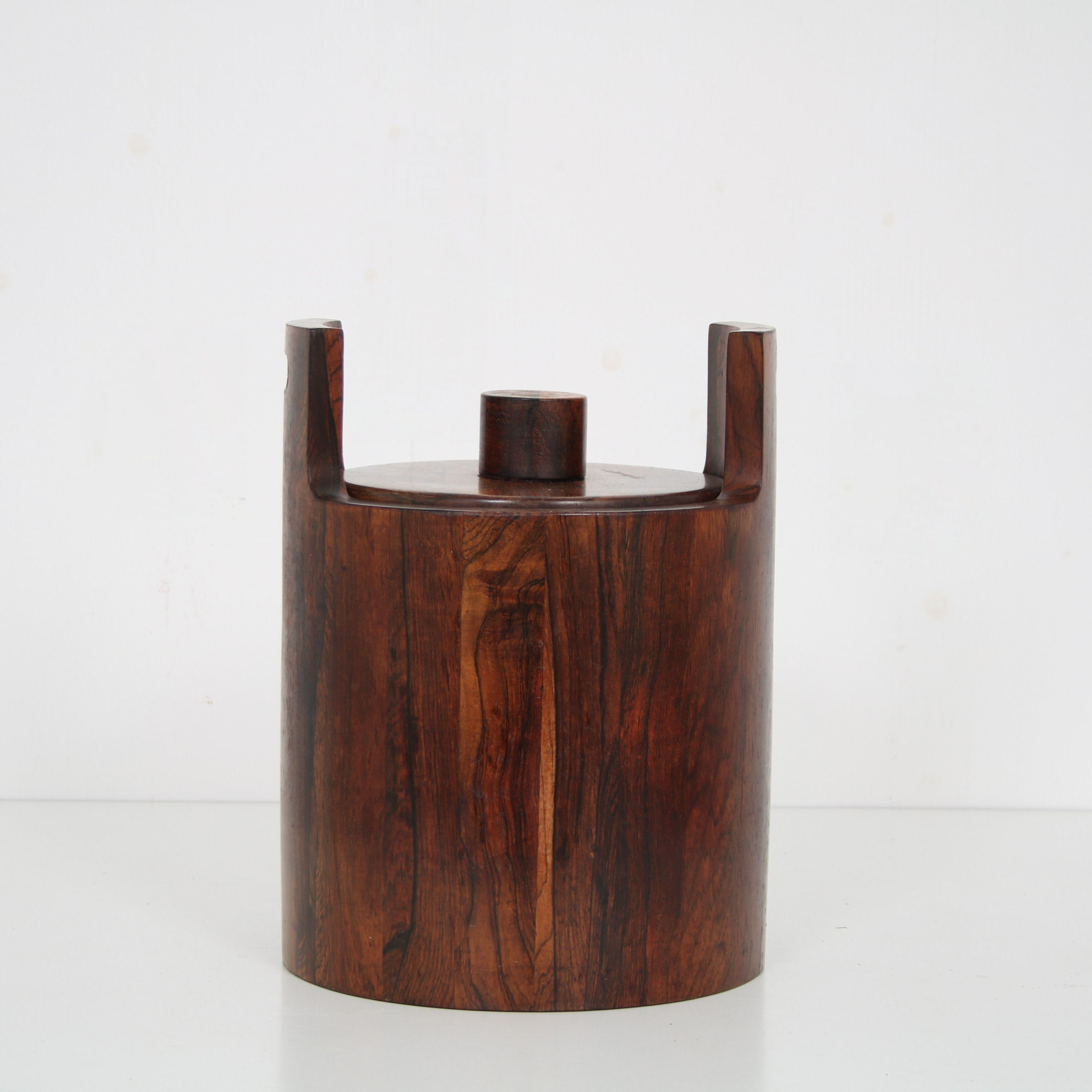 1960s Wooden ice bucket by Jean Gillon from Brazil