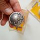 Antique furniture knob, old silver, Louis XV style