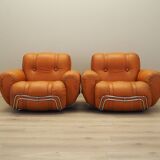 Set of orange armchairs, Space Age design, 1960s, production: Italy
