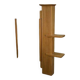 Wall shelf with adjustable mirror by Guillerme et Chambron for Votre Maison 1960's