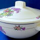 Soupière en semi-porcelaine d'Orchies à décor floral