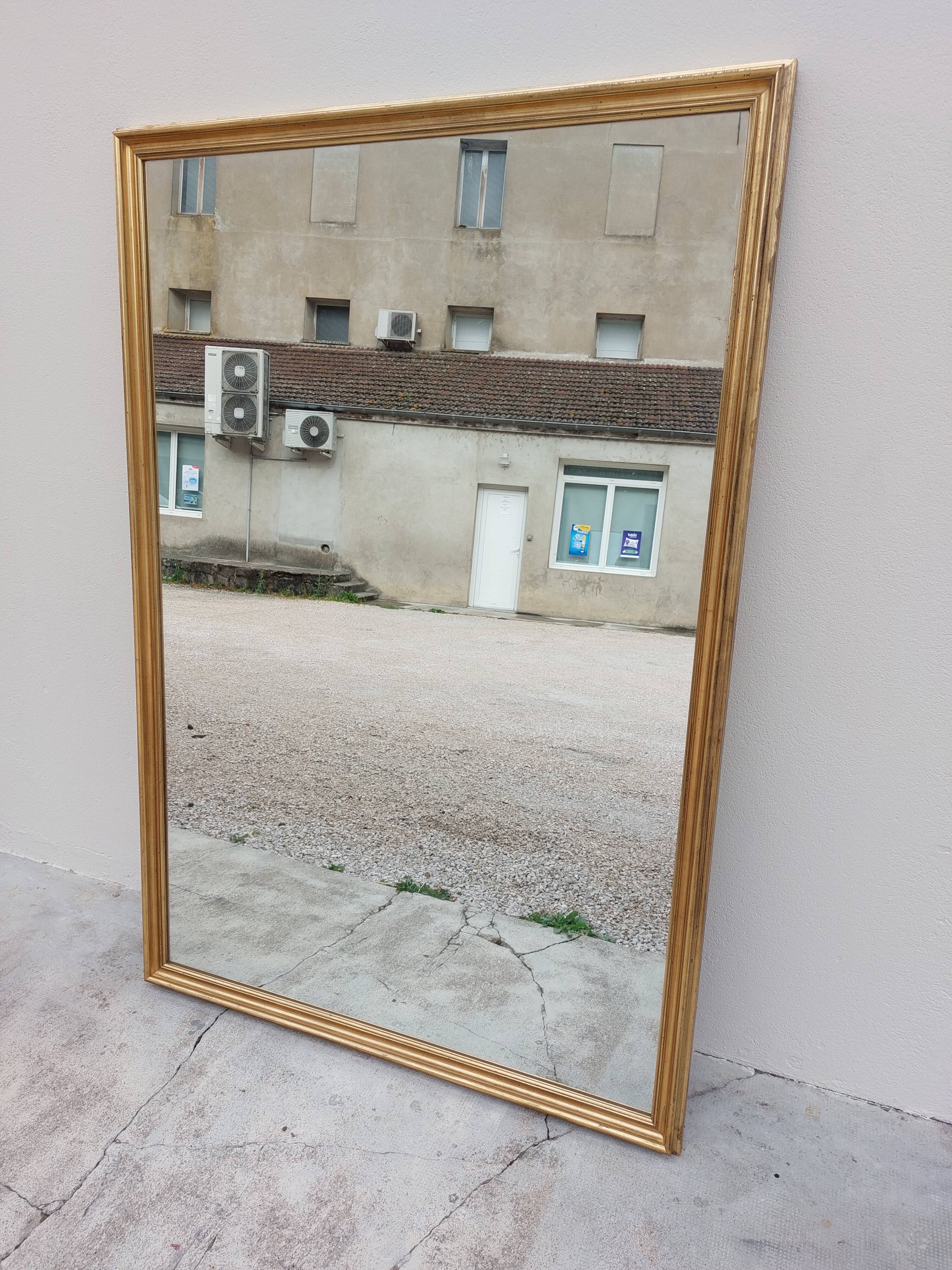 Mirror mirror mirror golden wood bistro style -1m68x1m15