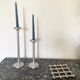 Ikea brushed aluminum candle holders kagla model