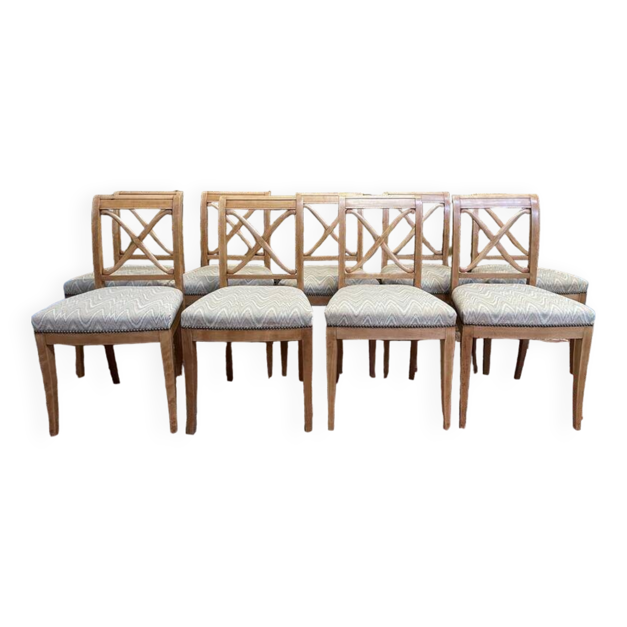Set of 9 Louis XVI-Directoire style chairs