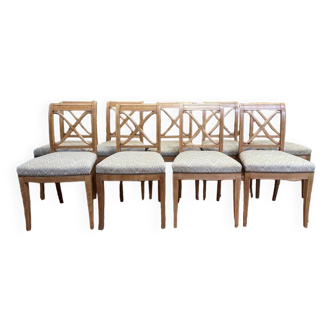 Suite de 9 chaises de style Louis XVI-Directoire