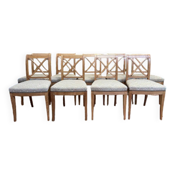 Set of 9 Louis XVI-Directoire style chairs