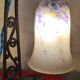 lampe fer forgé ancienne 32x20 jolie tulipe original elec ok