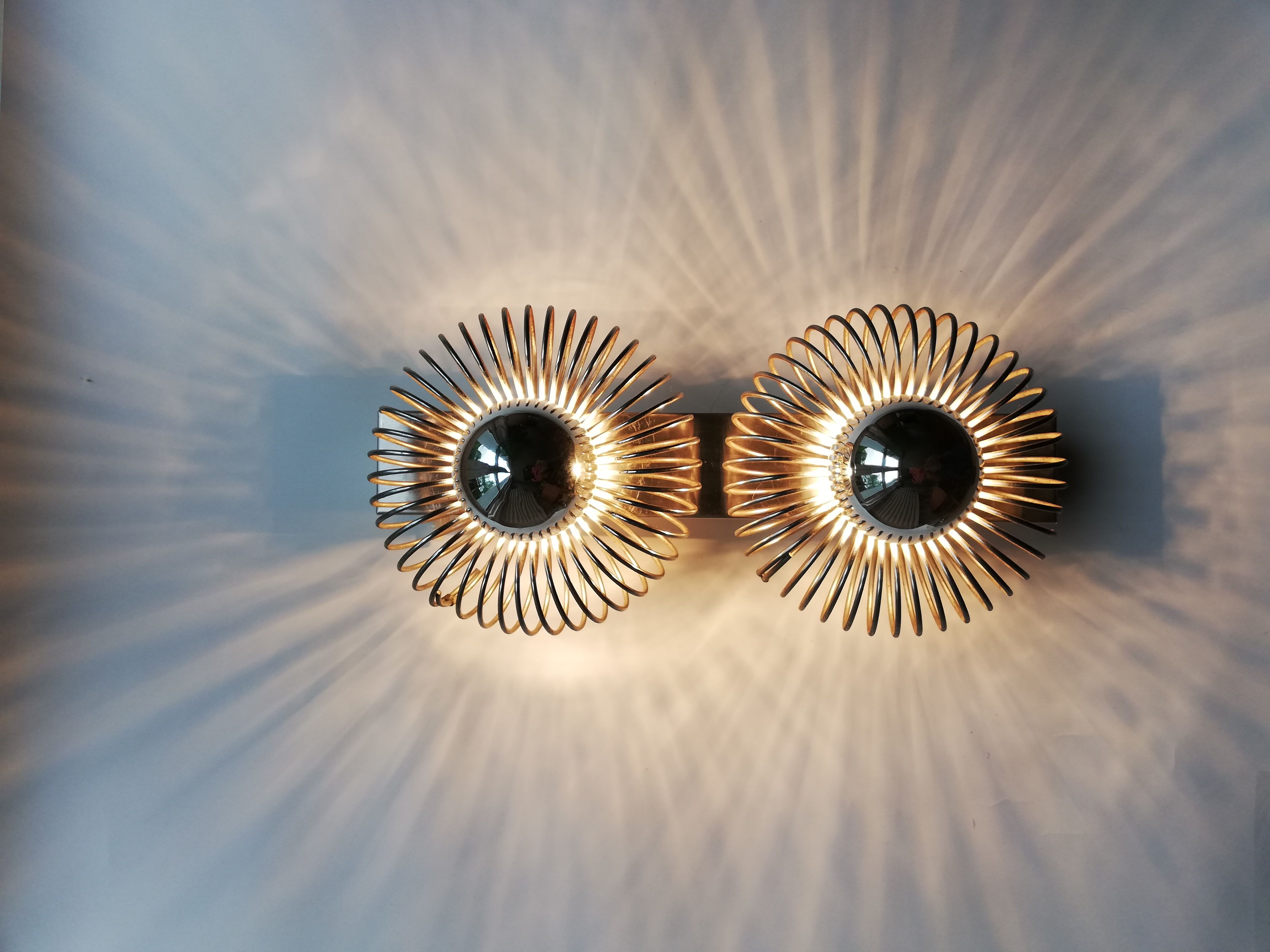 Space age sconce by Andréa Lazzari 70s
