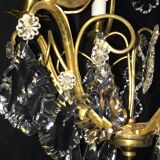 Lustre cage pampilles de cristal st. Louis XV