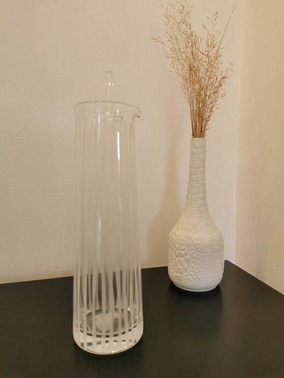 Carafe and its glass stirrer from Murano for Salviati.