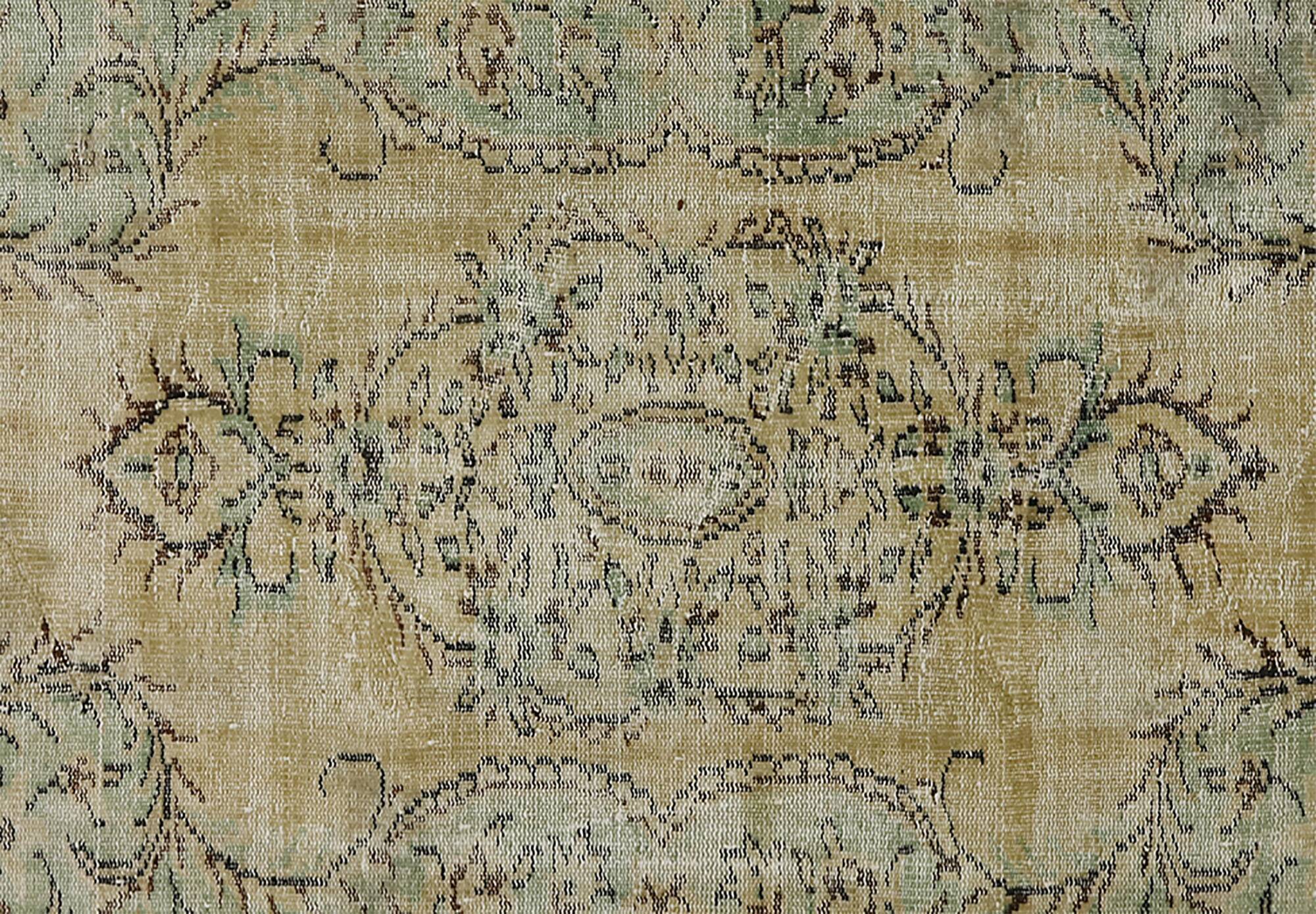 Turkish Anatolian Handmade Vintage Area Rug 253 cm x 158 cm