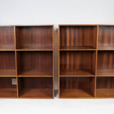 Bookcase in light mahogany designed by Mogens Koch and manufactured by Rud Rasmussen in the 1960s.