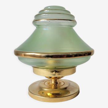 Art Deco lamp in brass and glass