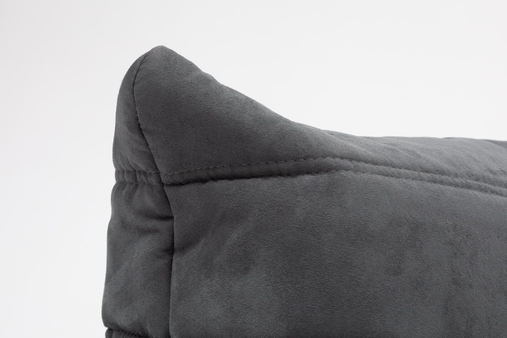 Togo lounge chair and pouf in black fabric by Michel Ducaroy for Ligne Roset, 1973, set of 2