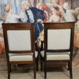 Pair of Empire period armchairs in mahogany, dating from the early 19th century.