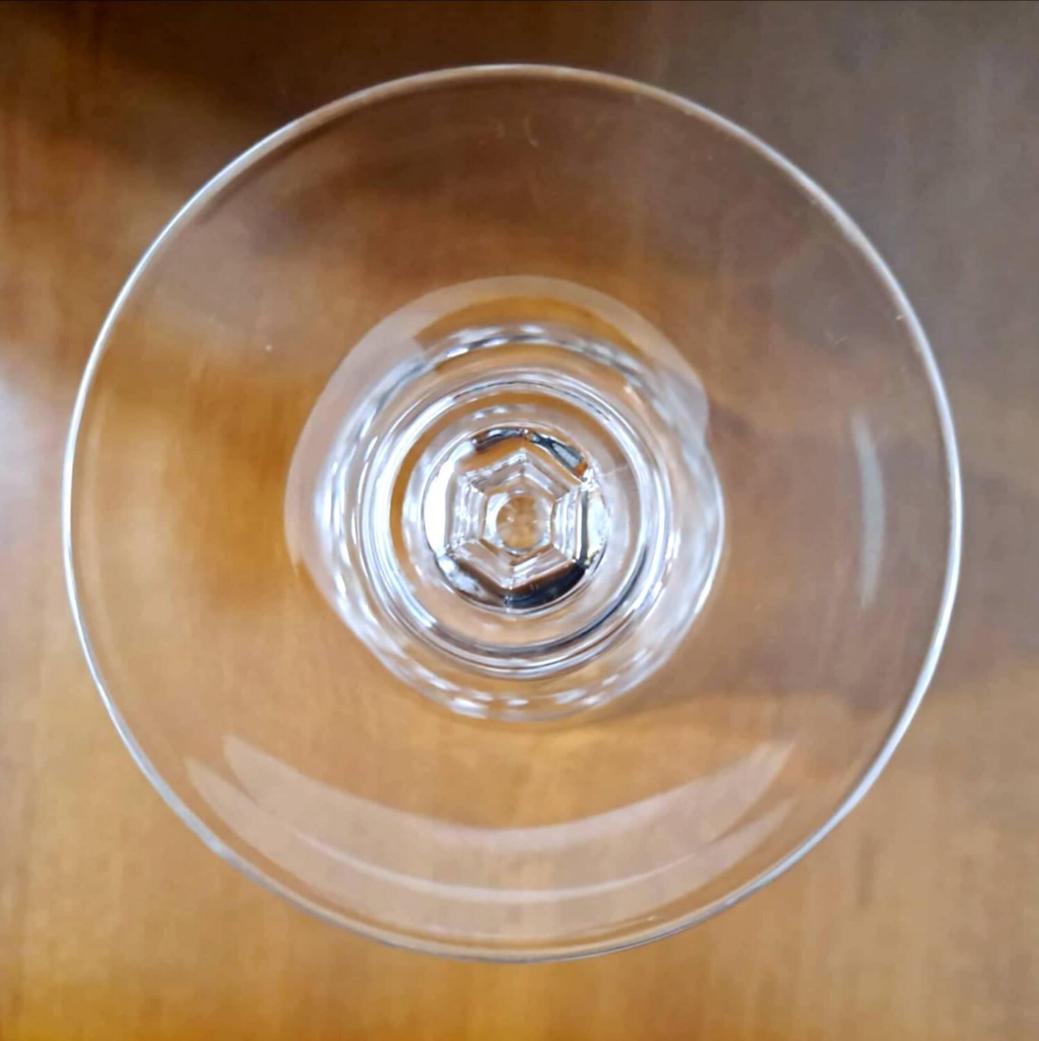 6 crystal wine glasses