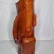 Vintage sculptural umbrella stand golf bag imitation leather 70s 65 cm
