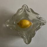 Cendrier massif en verre soufflé travail italien 1960