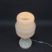 Lampe de Table en Verre Opalin et Laiton Drukov Brno, Tchécoslovaquie, 1970s