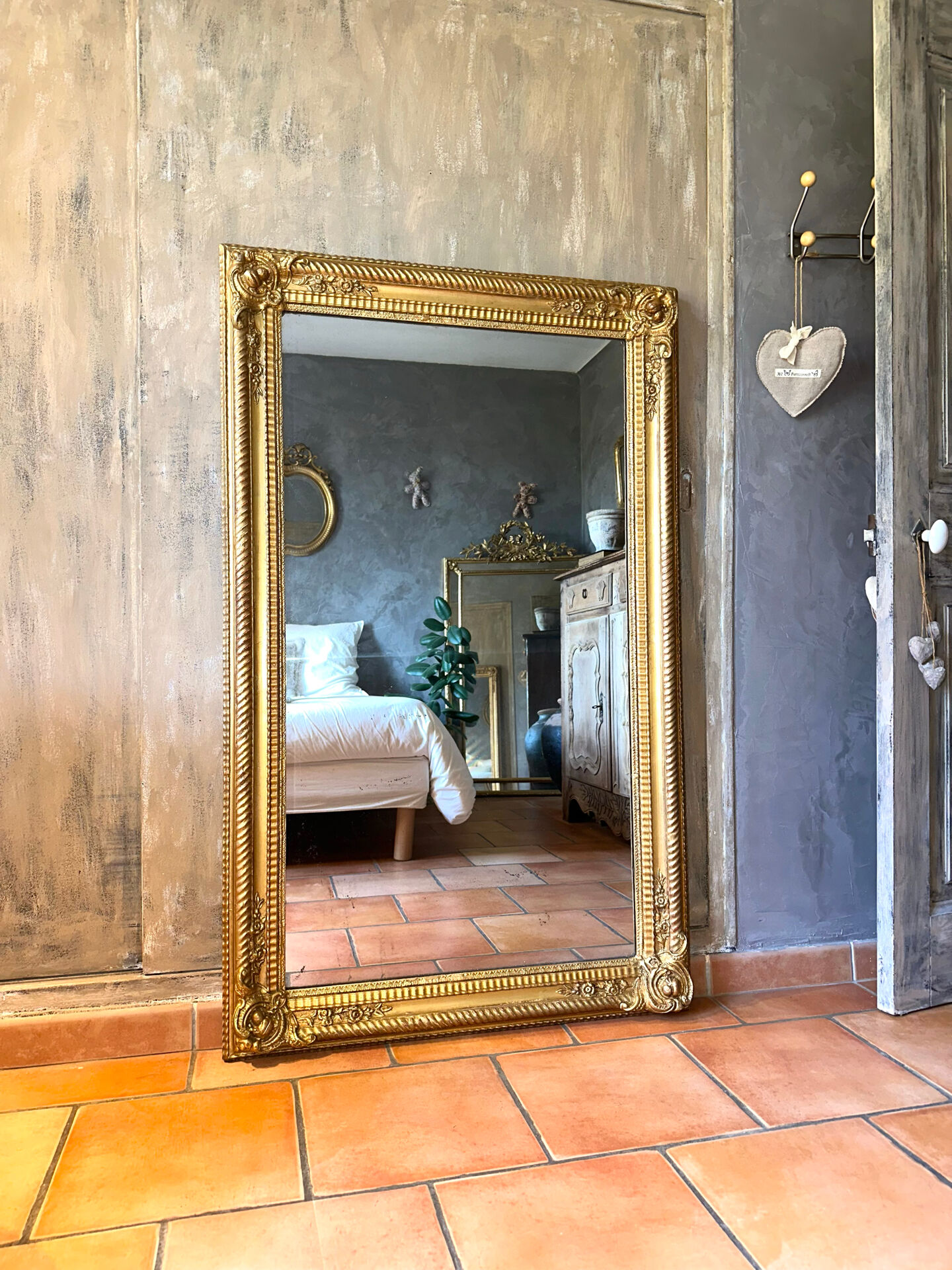 Miroir ancien doré époque début XIXème