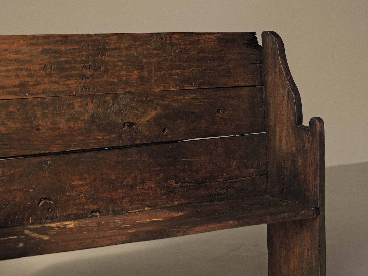 Banc de ferme, Art-Populaire, Ardèche, XIXᵉ siècle