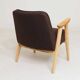 Scandinavian chocolate wool armchair designed by Chierowski